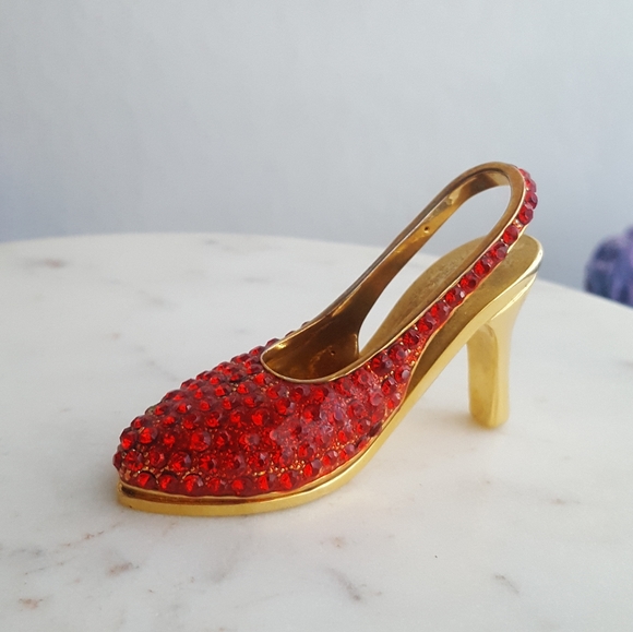 rucinni Other - 🌙Red Rhinestone Pave Crystal High Heel  Miniature Shoe